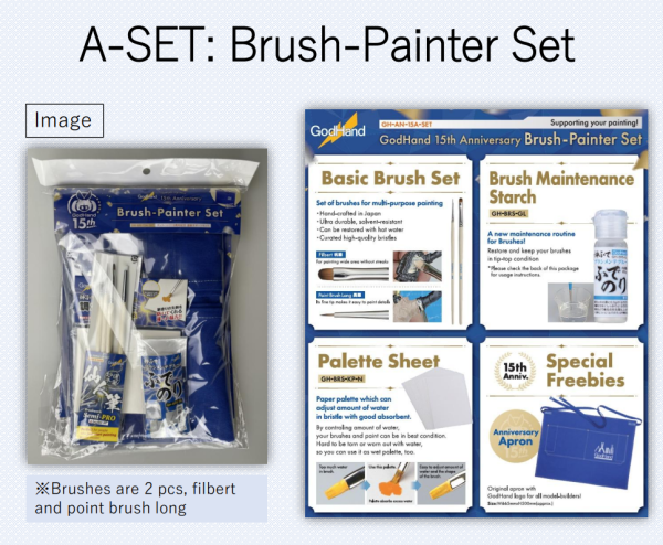 (Pre-Order CLOSED) ETA Q3 2025 - GodHand 15th Anniversary Brush-Painter Set