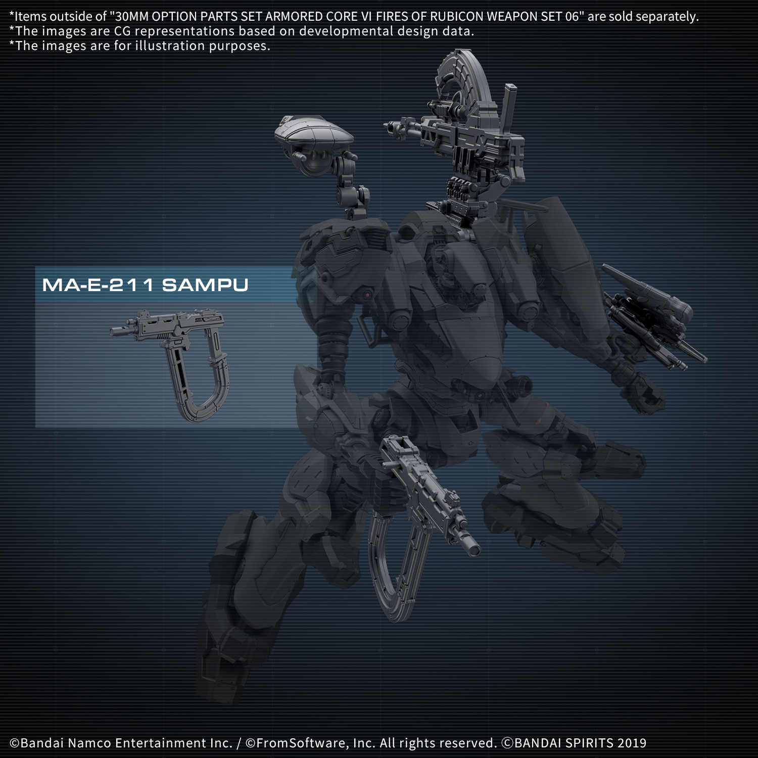 (Pre-Order Closed) ETA Nov-Dec 30MM OPTION PARTS SET ARMORED CORE Ⅵ FIRES OF RUBICON WEAPON SET 06