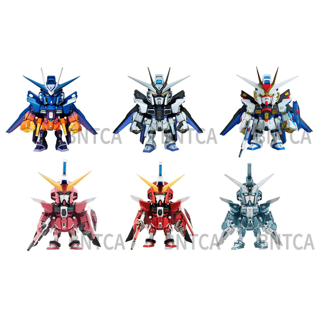 Bandai BNESH Q MSV QMSV Mini Strike Freedom Gundam &amp; ∞ Justice Gundam &quot;Gundam SEED Destiny&quot; (Box/8)