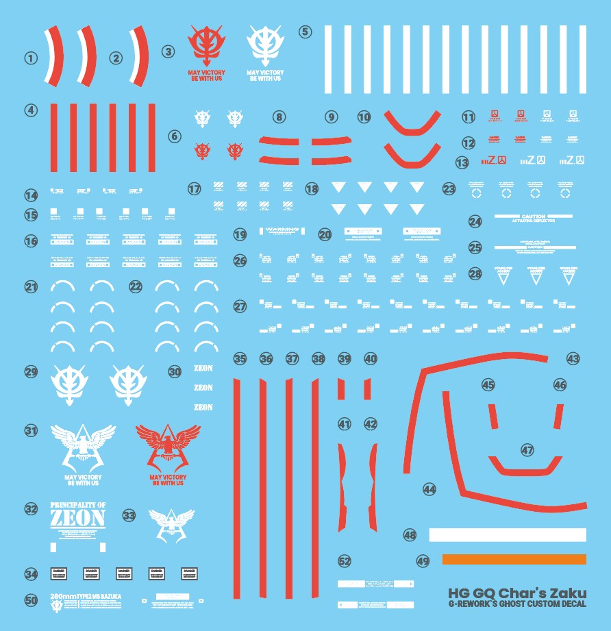 G-Rework Decal [HG] [GQX] CHAR`S ZAKU
