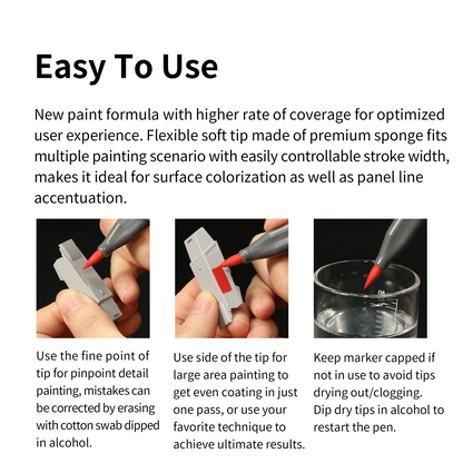 DSPIAE Marker Pen Soft Tipped Water-Based Marker Flourescent Red