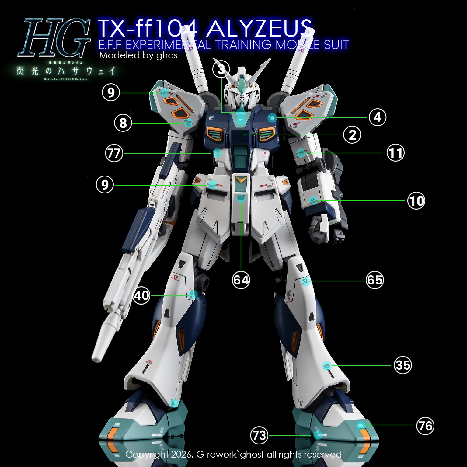 G-REWORK 新作デカール　HGアリュゼウス G-Rework Decal [HG] TX-ff104 ALYZEUS – Gundam Extra-Your BEST