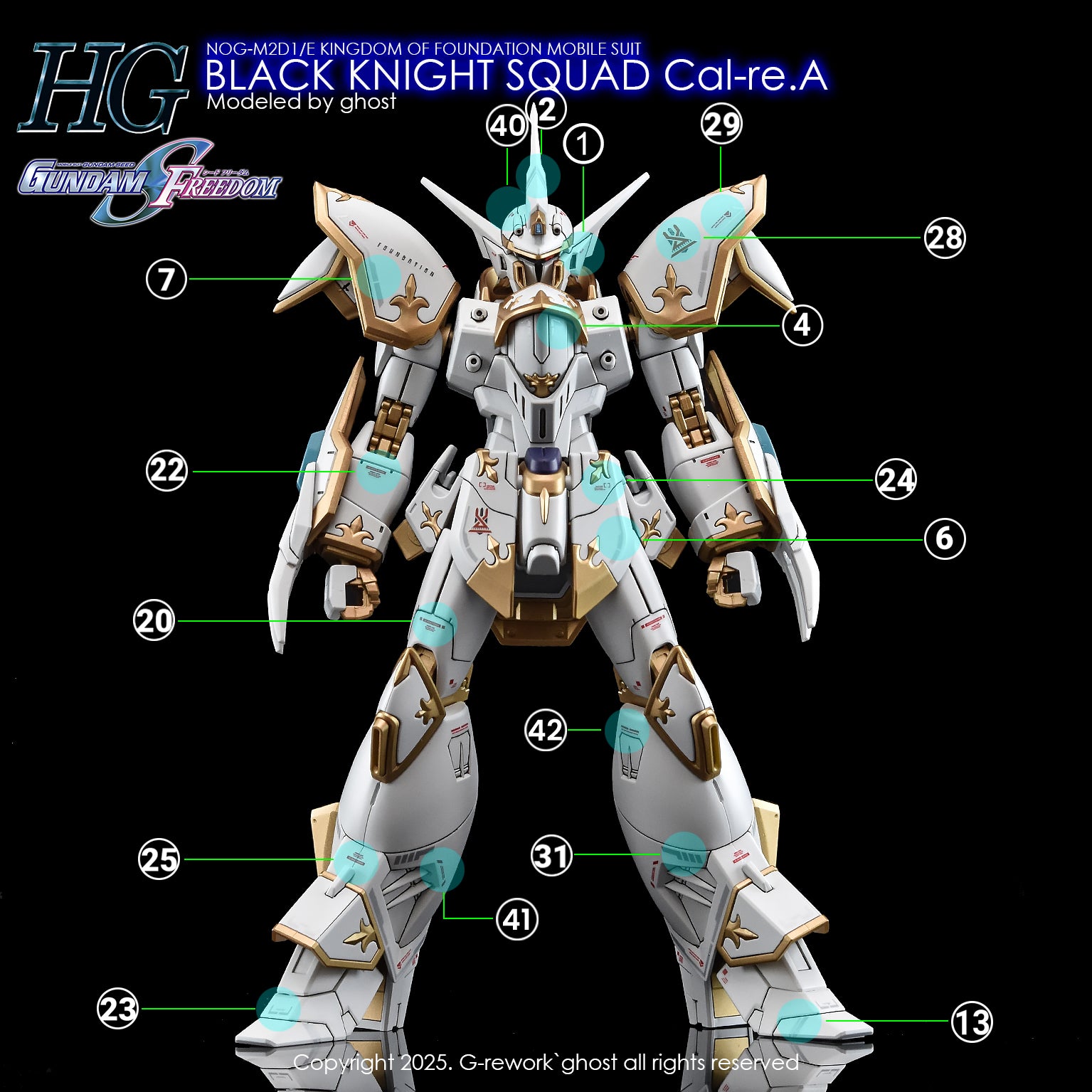 G-Rework [HG] [SEED] BLACK KNIGHT SQUAD Cal-re.A