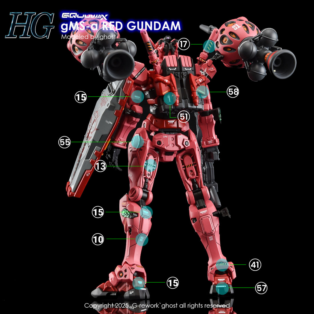 G-Rework [HG] [GQX] RED GUNDAM