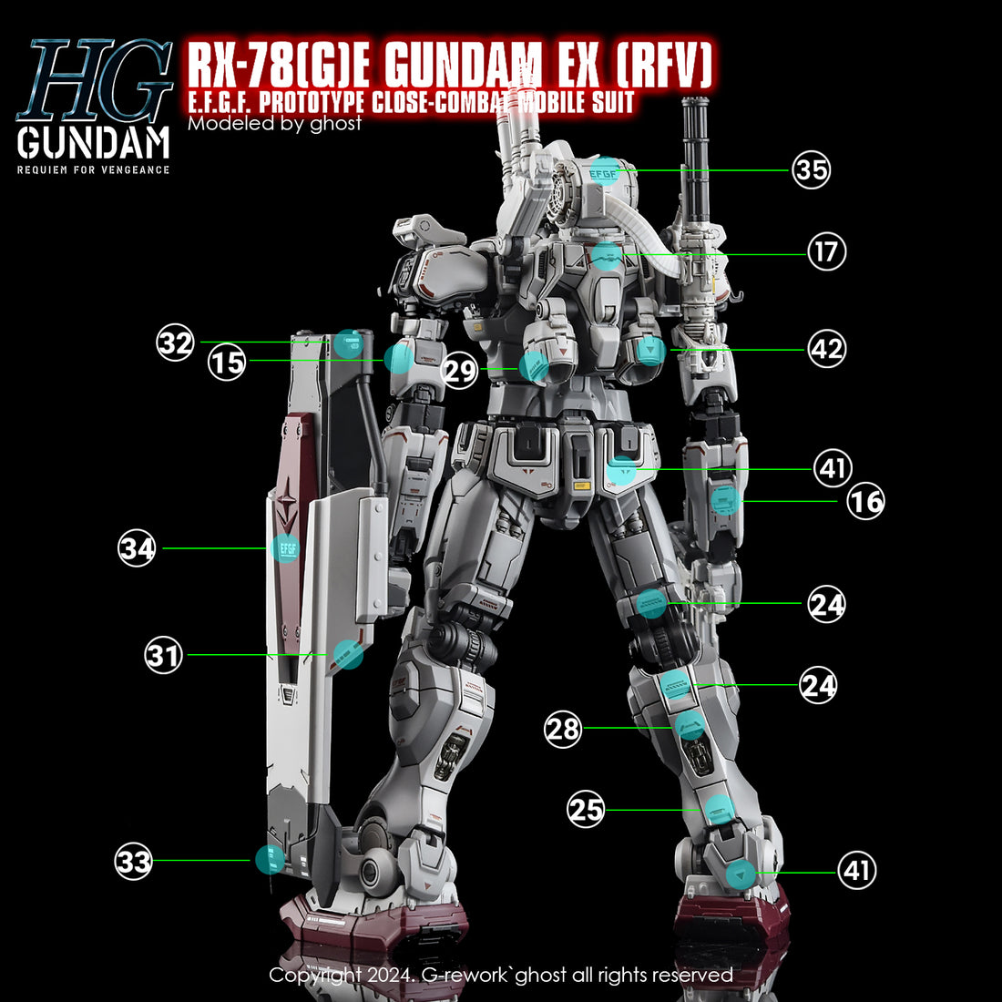 G-Rework [HG] [RFV] RX-78[G]E GUNDAM EX