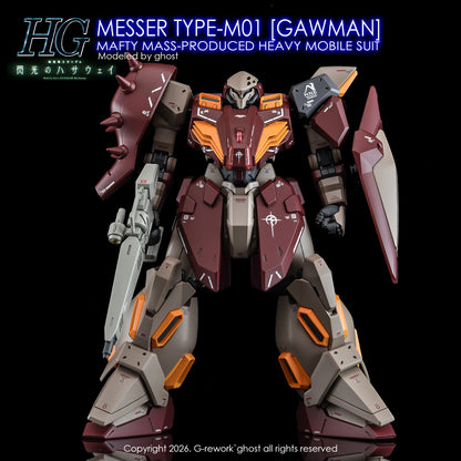 G-Rework Decal [HG] MESSER TYPE-M01 GAWMAN USE