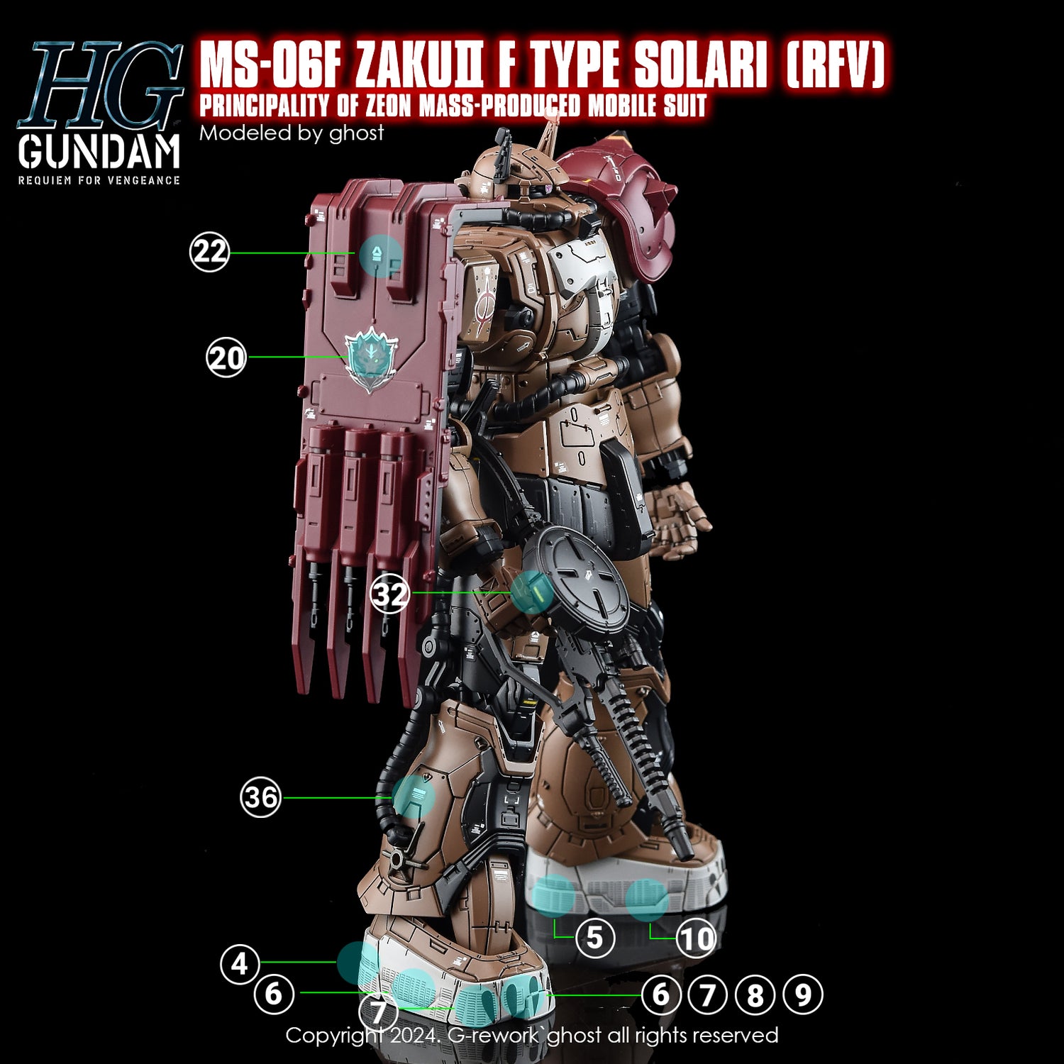 G-Rework [HG] [RFV] MS-O6F ZAKUII F TYPE SOLARI