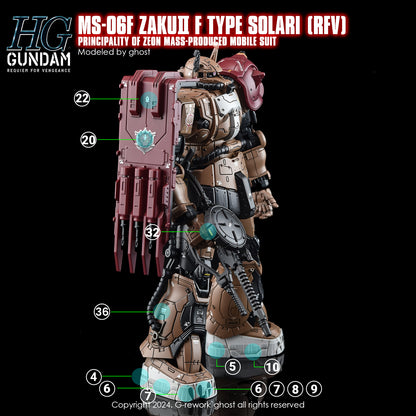 G-Rework [HG] [RFV] MS-O6F ZAKUII F TYPE SOLARI