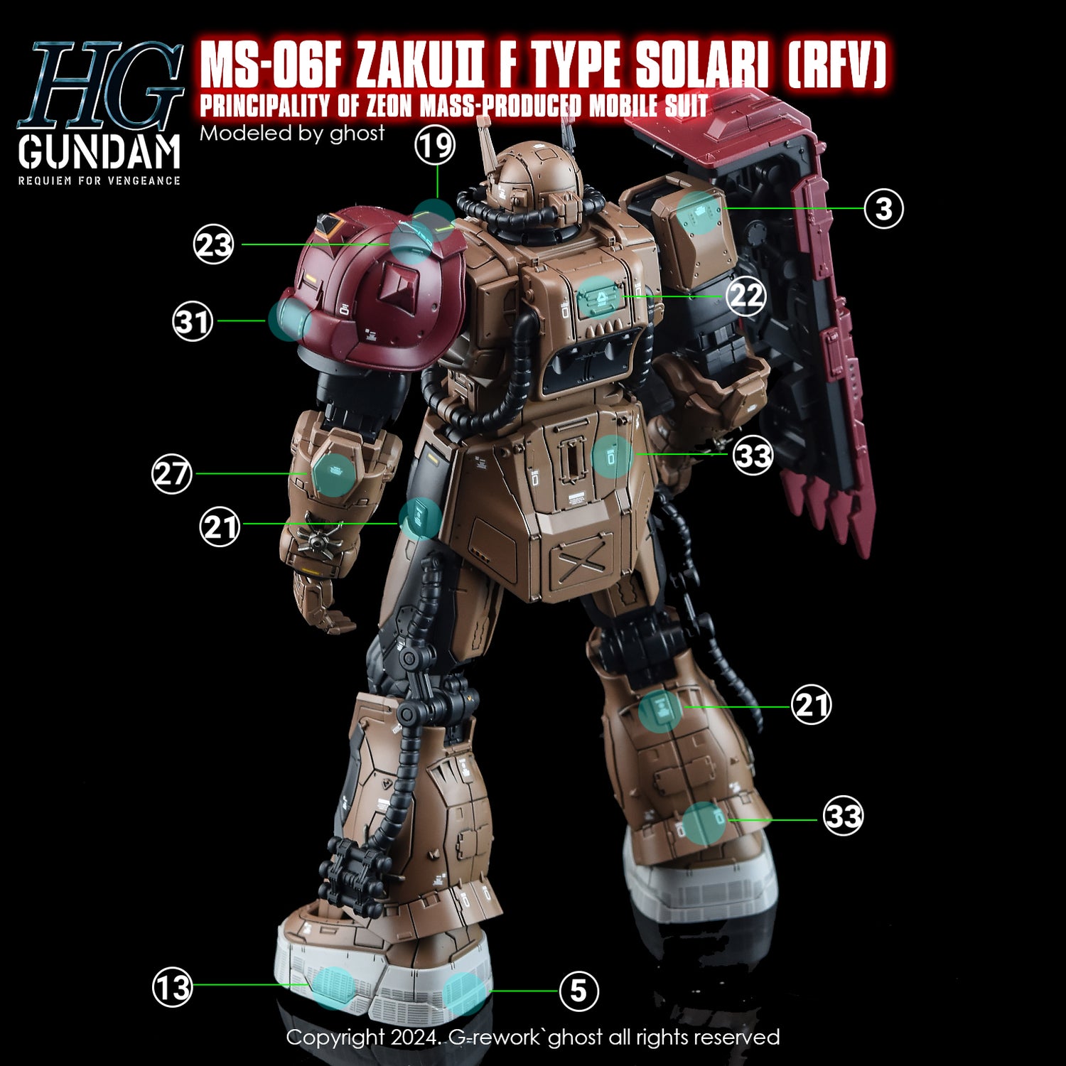 G-Rework [HG] [RFV] MS-O6F ZAKUII F TYPE SOLARI