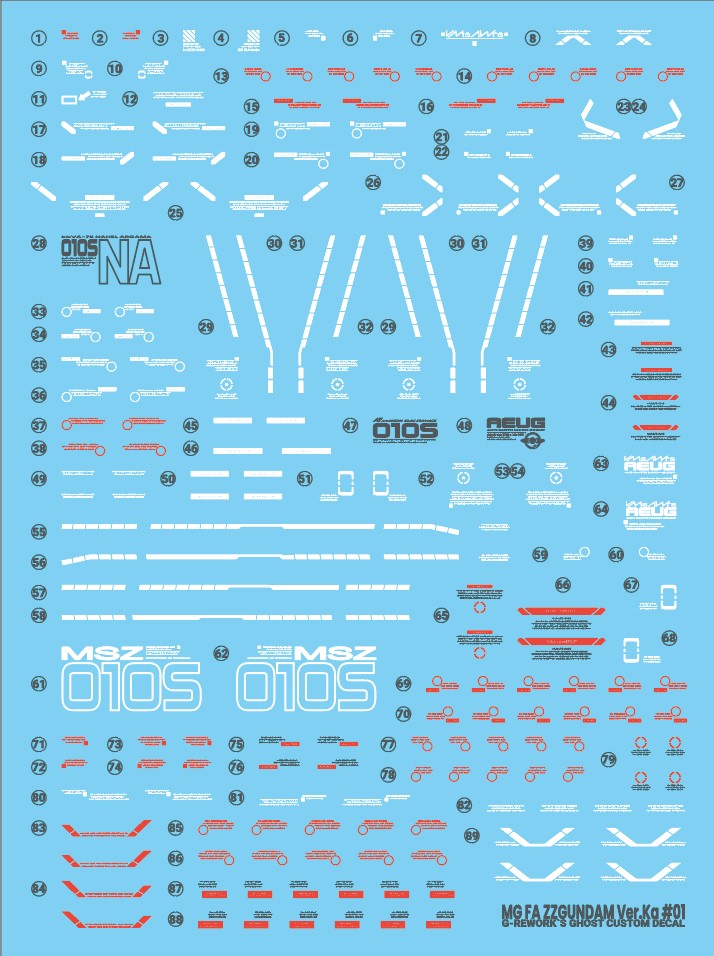 G-Rework Decal [MG] Full Armor ZZ GUNDAM Ver.ka – Gundam Extra