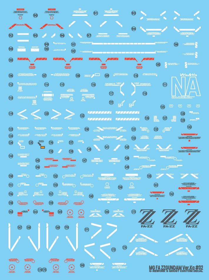 G-Rework Decal [MG] Full Armor ZZ GUNDAM Ver.ka – Gundam Extra