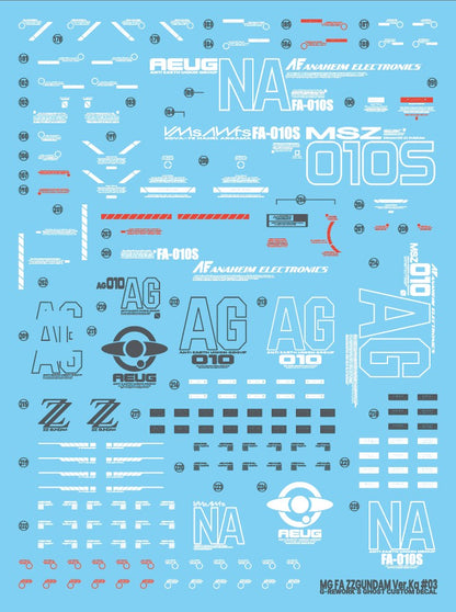 G-Rework Decal [MG] Full Armor ZZ GUNDAM Ver.ka