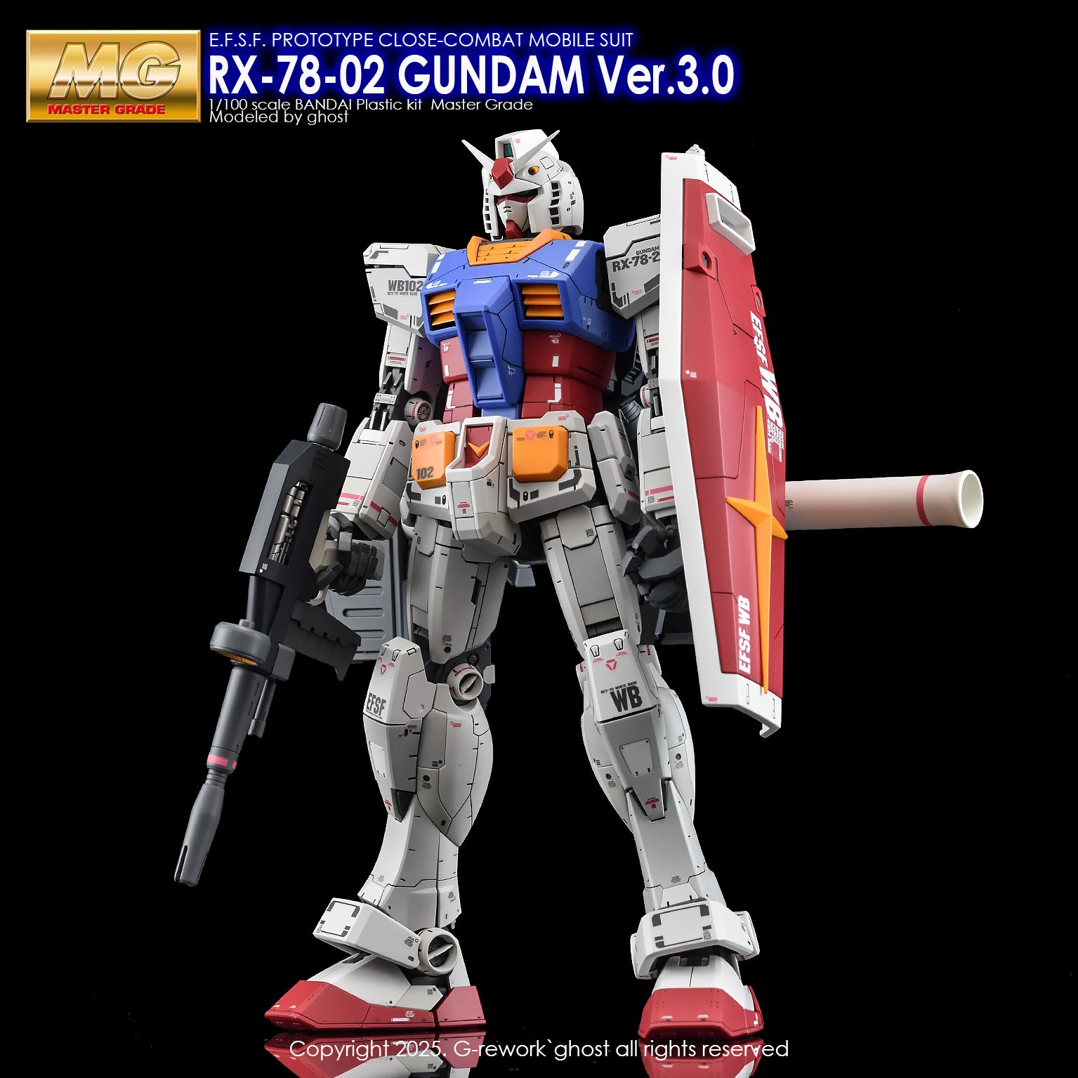 G-Rework [MG] Rx-78-02 GUNDAM 3.0 Ver – Gundam Extra-Your BEST