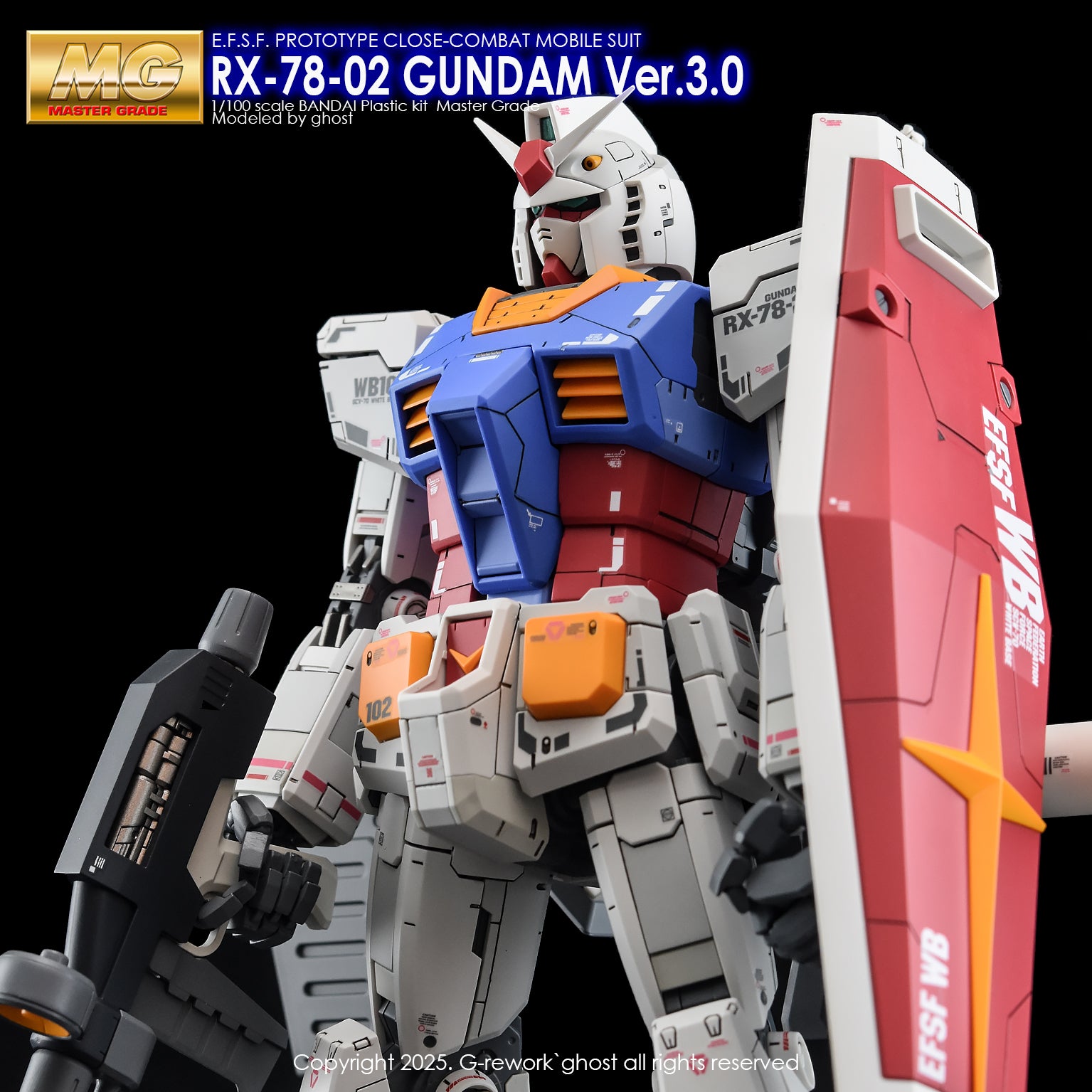 G-Rework [MG] Rx-78-02 GUNDAM 3.0 Ver – Gundam Extra-Your BEST