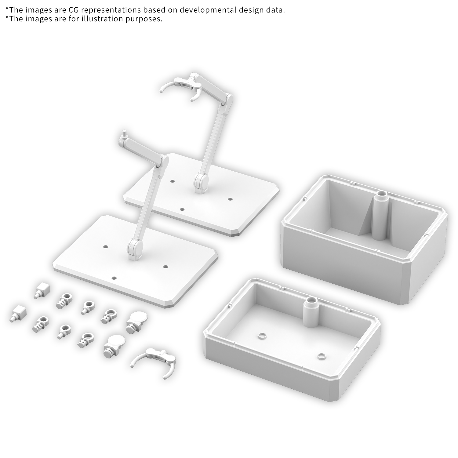 BANDAI ACTION BASE 7 &amp; OPTION BOX [WHITE]