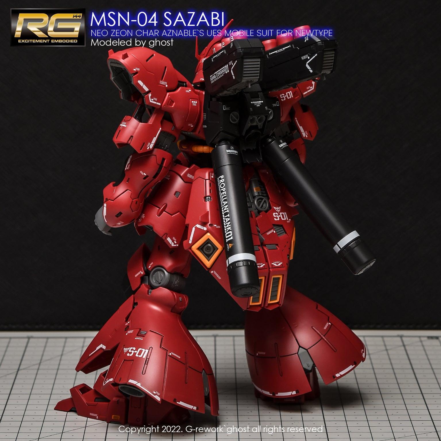G-Rework [RG] MSN-04 SAZABI (decal v2.0) - Gundam Extra-Your BEST Gunpla Supplier