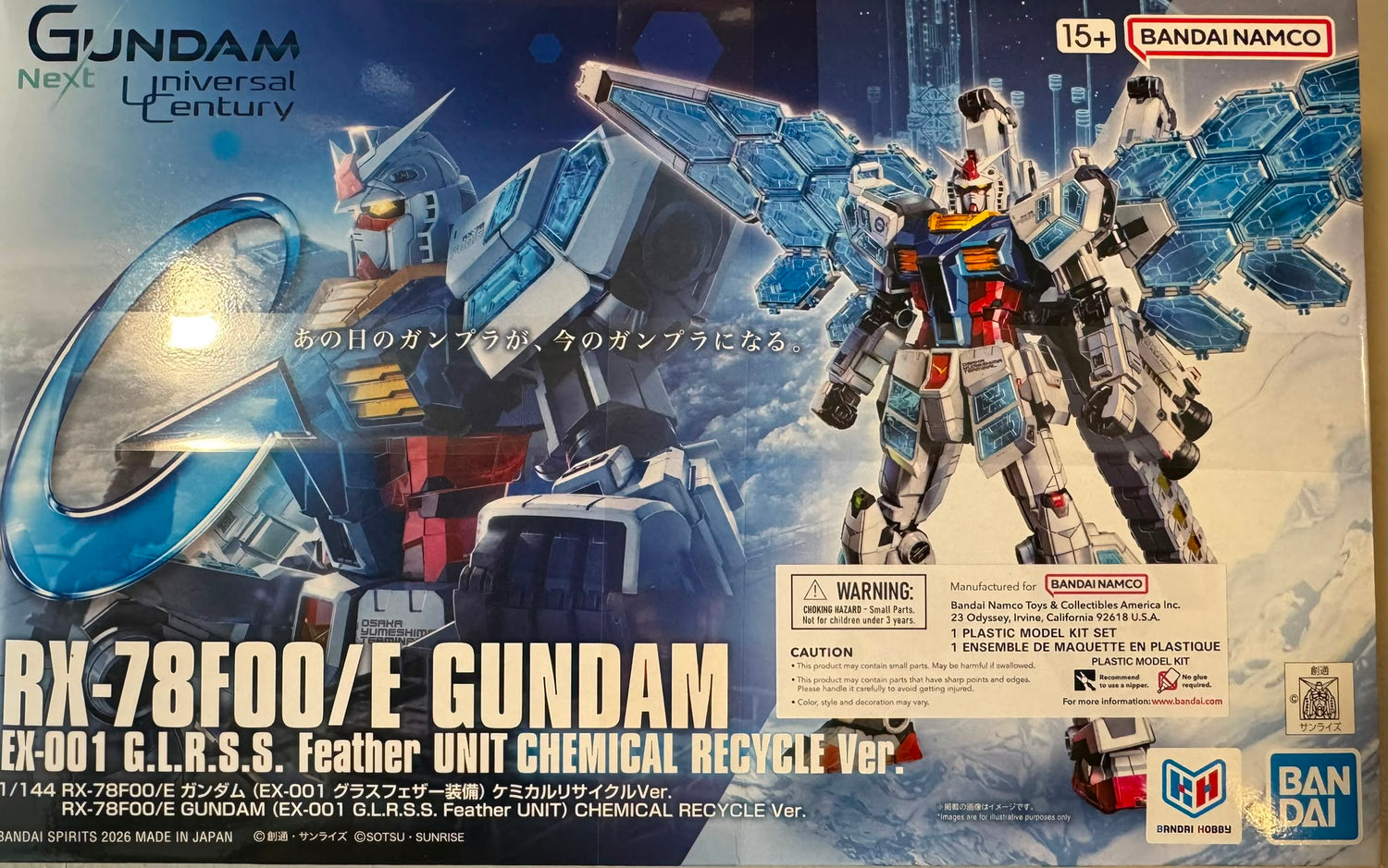 2026 1/144 RX-78F00/E GUNDAM (EX-001 G.L.R.S.S. Feather UNIT) CHEMICAL RECYCLE Ver.