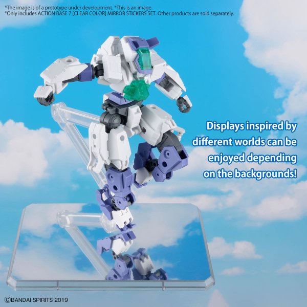 BANDAI Hobby ACTION BASE 7 [CLEAR COLOR] MIRROR STICKERS SET - Gundam Extra - Your BEST Gunpla Supplier