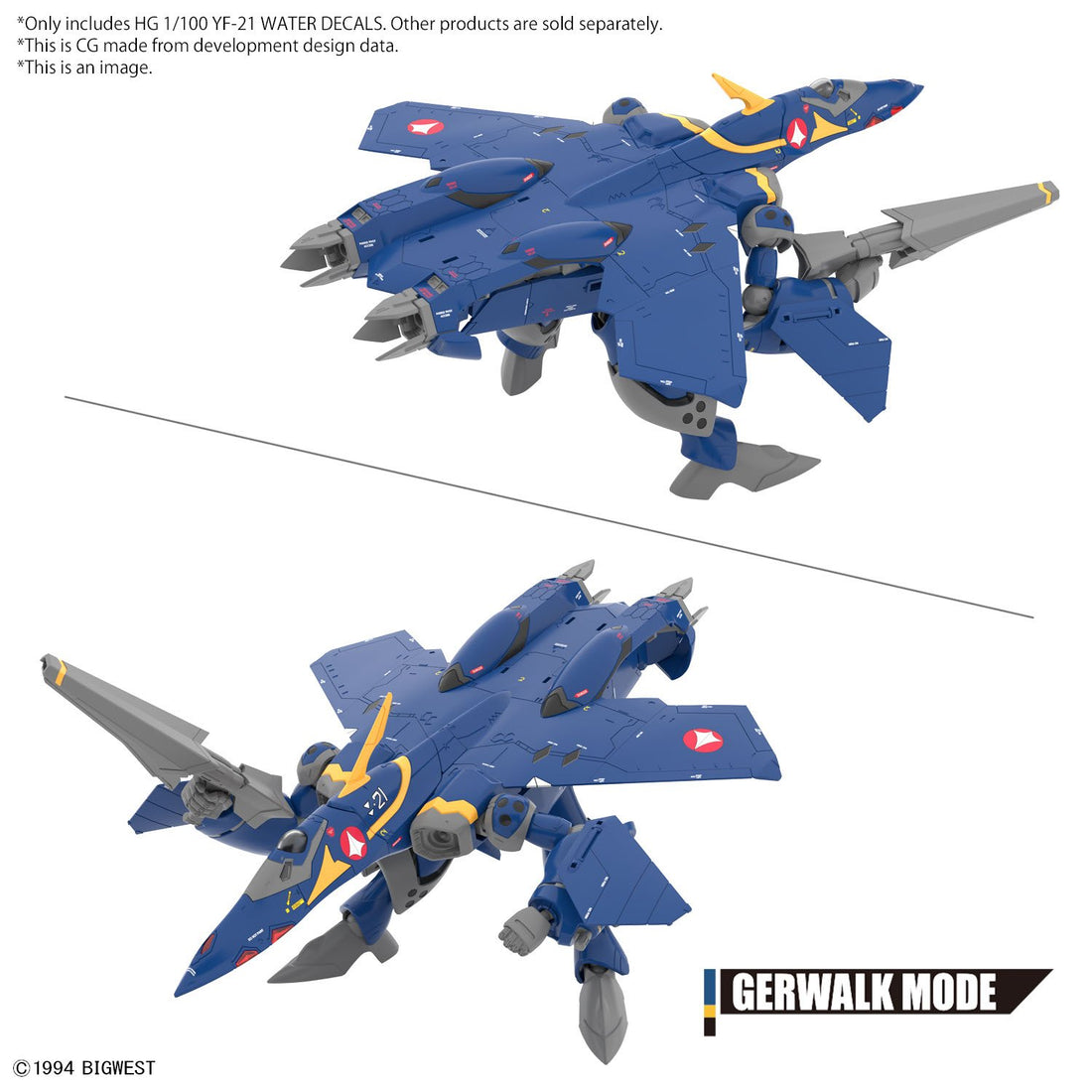 BANDAI Hobby HG 1/100 YF - 21 WATER DECALS - Gundam Extra - Your BEST Gunpla Supplier
