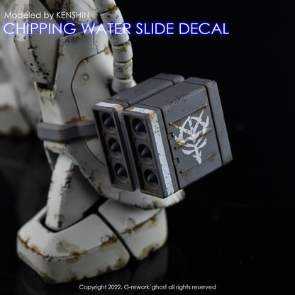 G - Rework CHIPPING DECAL_ZEON_01_WHITE - Gundam Extra - Your BEST Gunpla Supplier