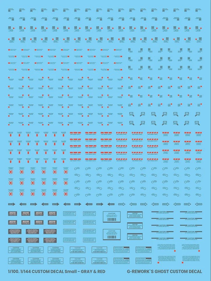 G-Rework CUSTOM DECAL [ Gray/Red] – Gundam Extra-Your BEST Gunpla Supplier