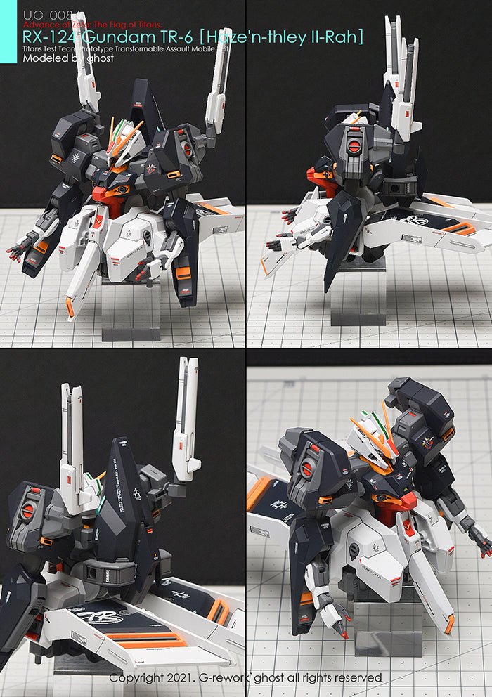 ロボット RX-124 GUNDAM TR-6 (HAZE'N THLEY II RAH) Premium Bandai High Grade (HG) HGUC 1/144 RX-124 Gundam TR-6
