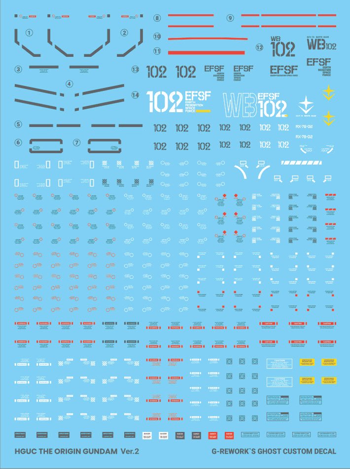 G - Rework [HG] ORIGIN GUNDAM (decal v2.0) - Gundam Extra - Your BEST Gunpla Supplier