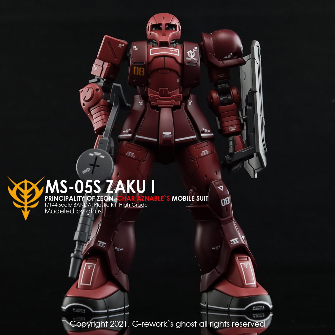 G - Rework [HG] ORIGIN MS - 06S ZAKU I ( CHAR AZNABLE) - Gundam Extra - Your BEST Gunpla Supplier