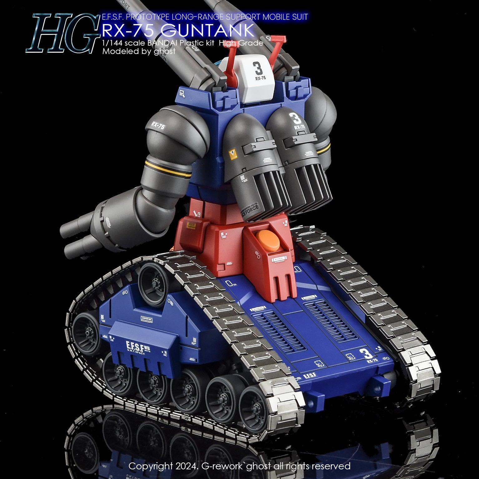 HGガンプラセット RX-75 GUNTANK 他 RX-75 Guntank HG 1/144 #007 - Gunpla UK