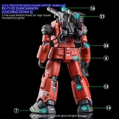 G - Rework [HG] RX - 77 - 02 GUNCANNON [ CUCURUZ DOAN`S ] - Gundam Extra - Your BEST Gunpla Supplier