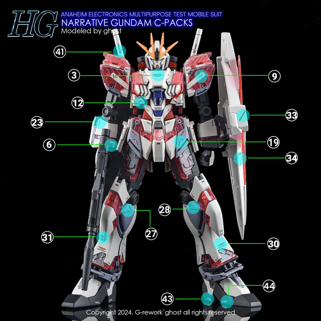 G - Rework [HG] RX - 9/C NARRATIVE GUNDAM C - PACK - Gundam Extra - Your BEST Gunpla Supplier