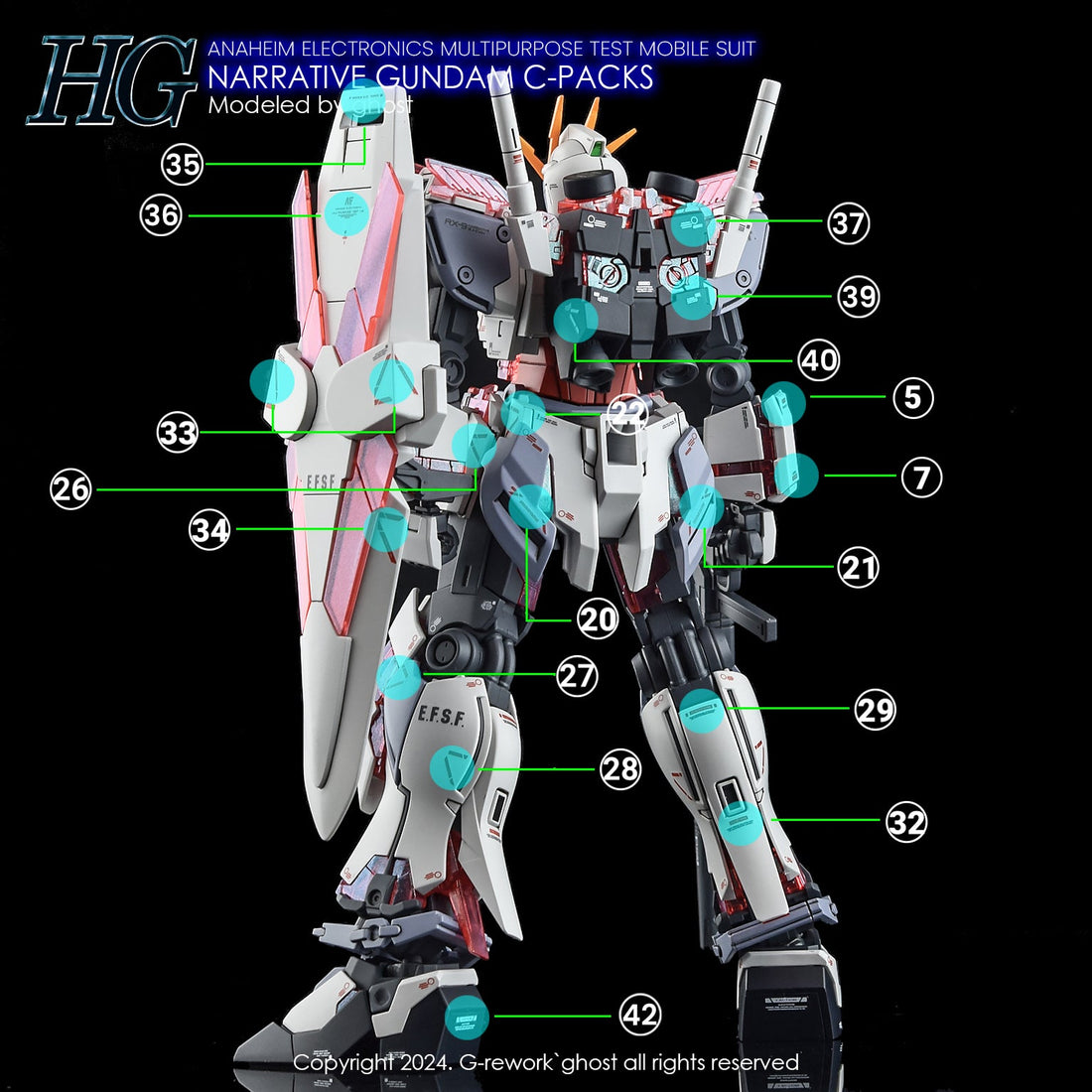 G - Rework [HG] RX - 9/C NARRATIVE GUNDAM C - PACK - Gundam Extra - Your BEST Gunpla Supplier