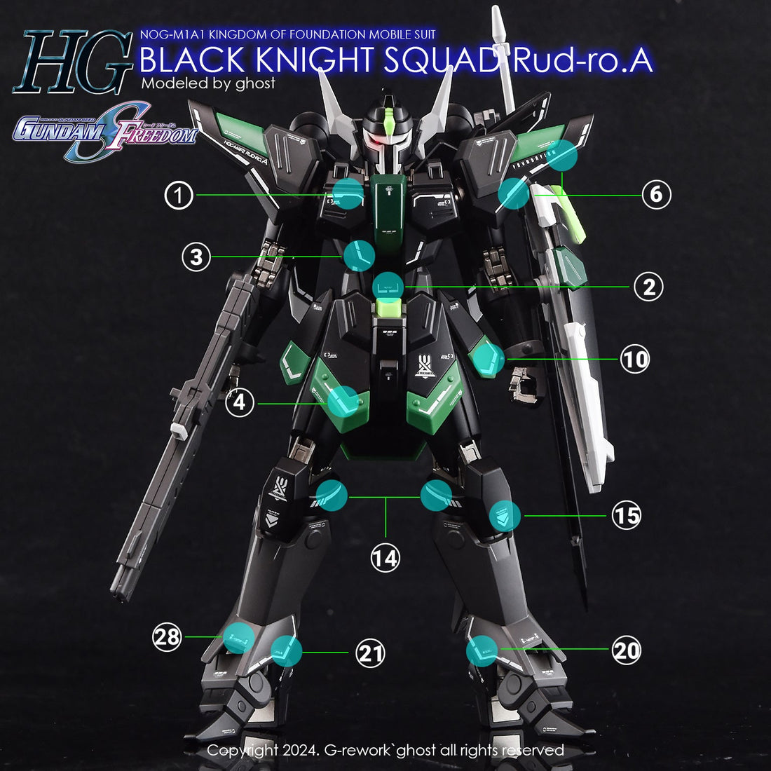 G - Rework [HG] [SEED] Black Knight Squad (B.K.S) RUD - RO ( Series selectable ) - Gundam Extra - Your BEST Gunpla Supplier