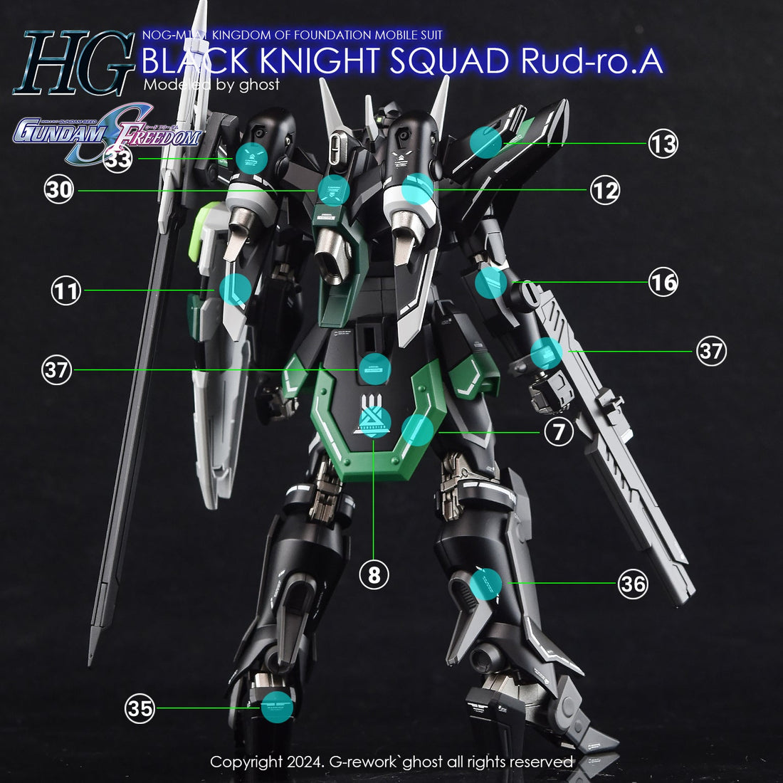 G - Rework [HG] [SEED] Black Knight Squad (B.K.S) RUD - RO ( Series selectable ) - Gundam Extra - Your BEST Gunpla Supplier