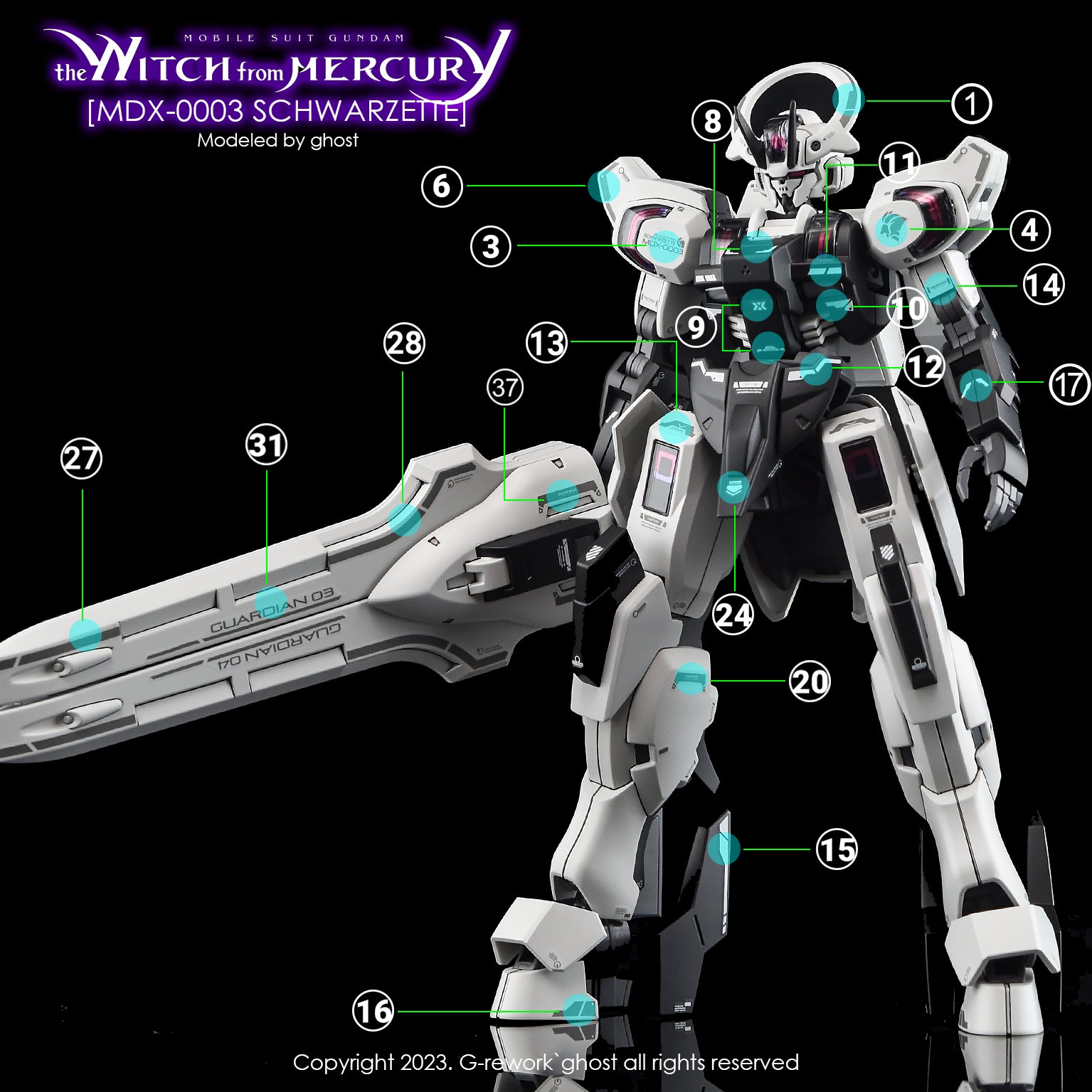 G - Rework [HG] [witch from mercury] SCHWARZETTE - Gundam Extra - Your BEST Gunpla Supplier