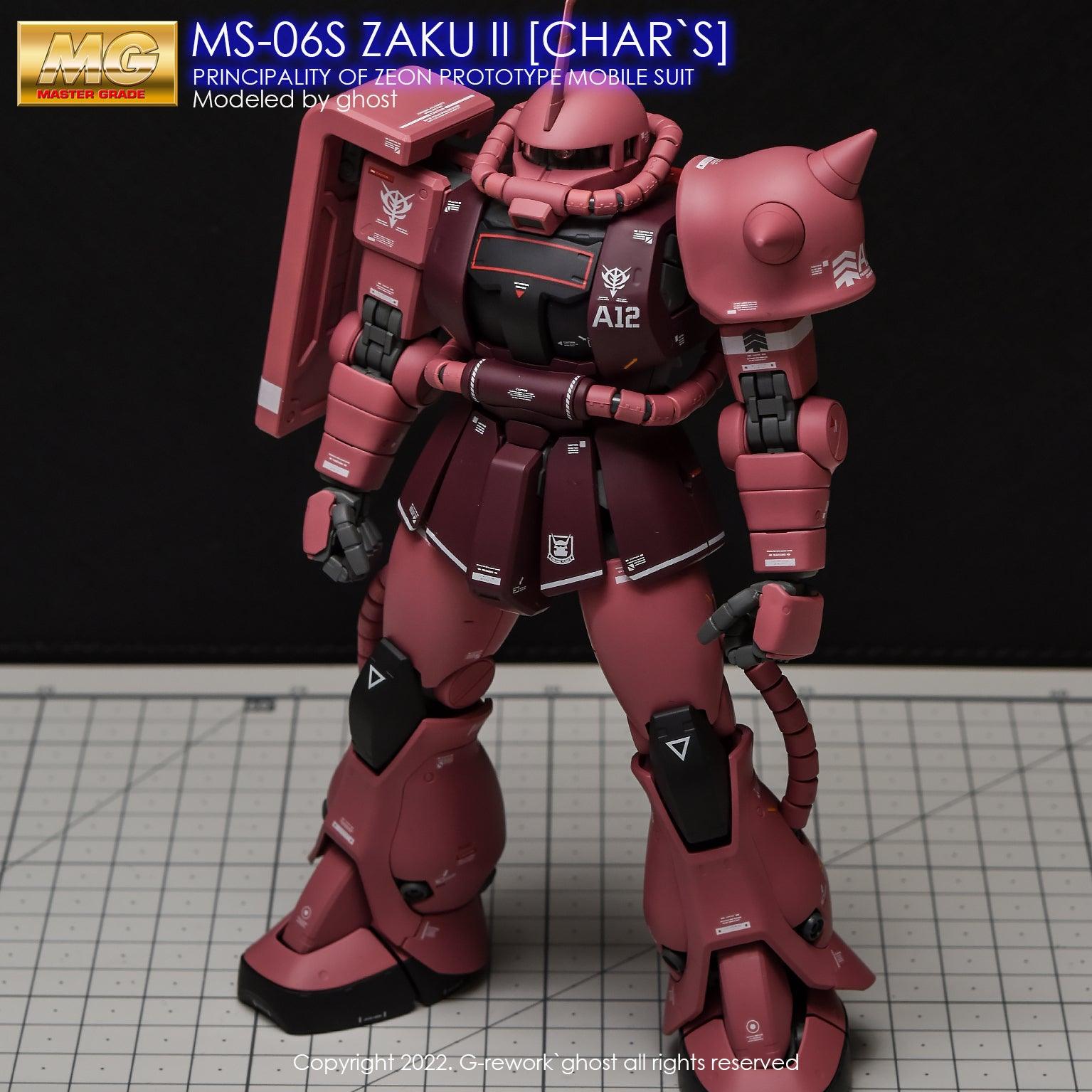 G - Rework [MG] ZAKU2 2.0 CHAR(decal v2.0) - Gundam Extra - Your BEST Gunpla Supplier