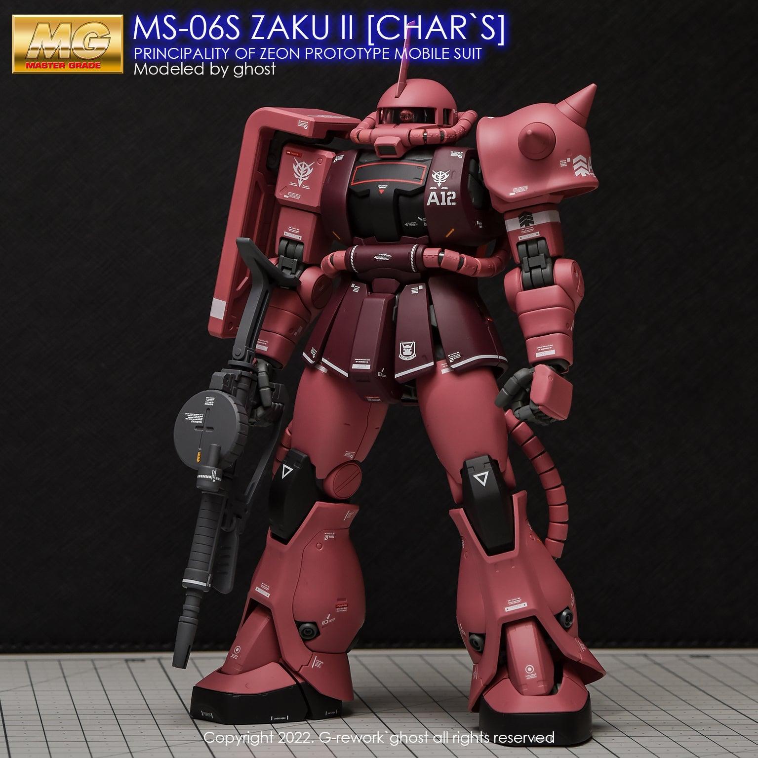 G - Rework [MG] ZAKU2 2.0 CHAR(decal v2.0) - Gundam Extra - Your BEST Gunpla Supplier