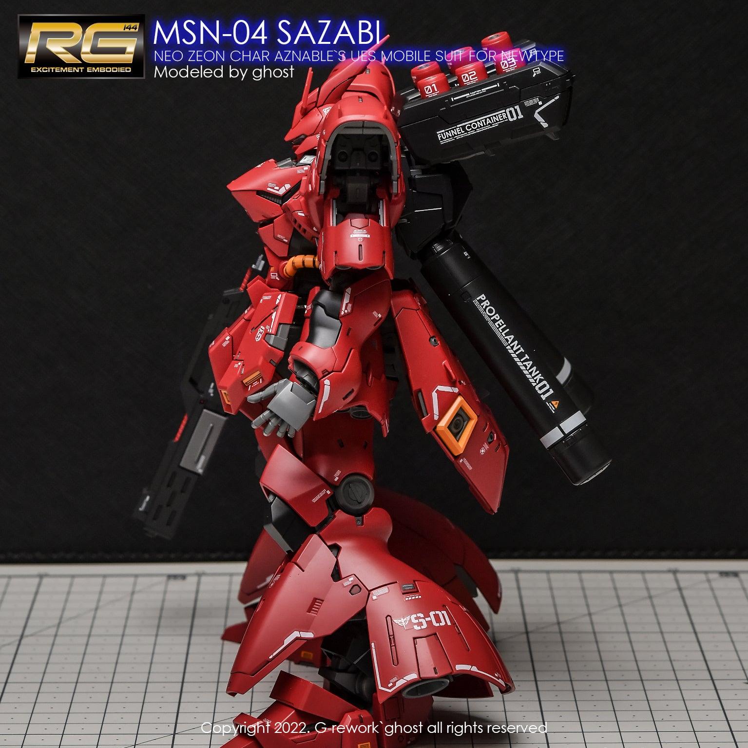 G - Rework [RG] MSN - 04 SAZABI (decal v2.0) - Gundam Extra - Your BEST Gunpla Supplier