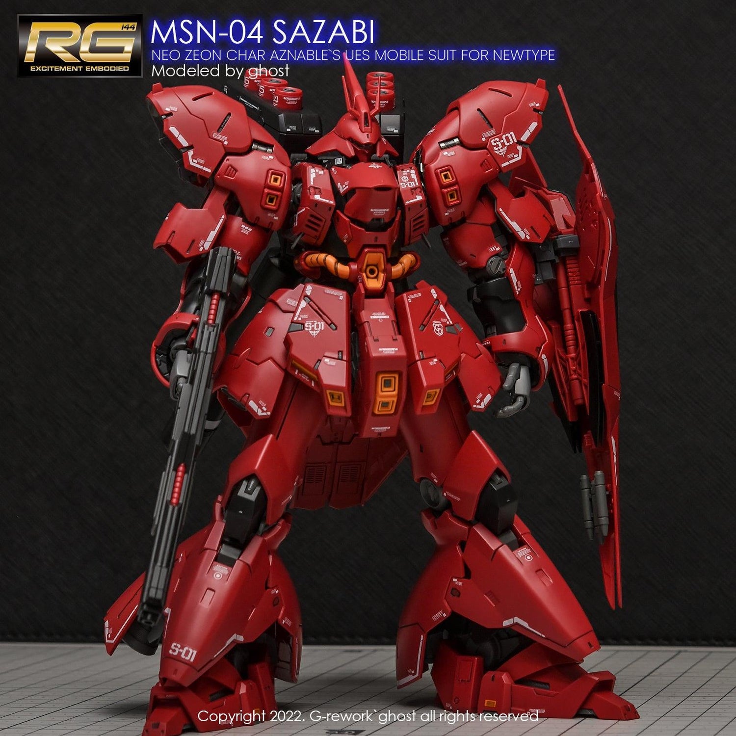 G - Rework [RG] MSN - 04 SAZABI (decal v2.0) - Gundam Extra - Your BEST Gunpla Supplier