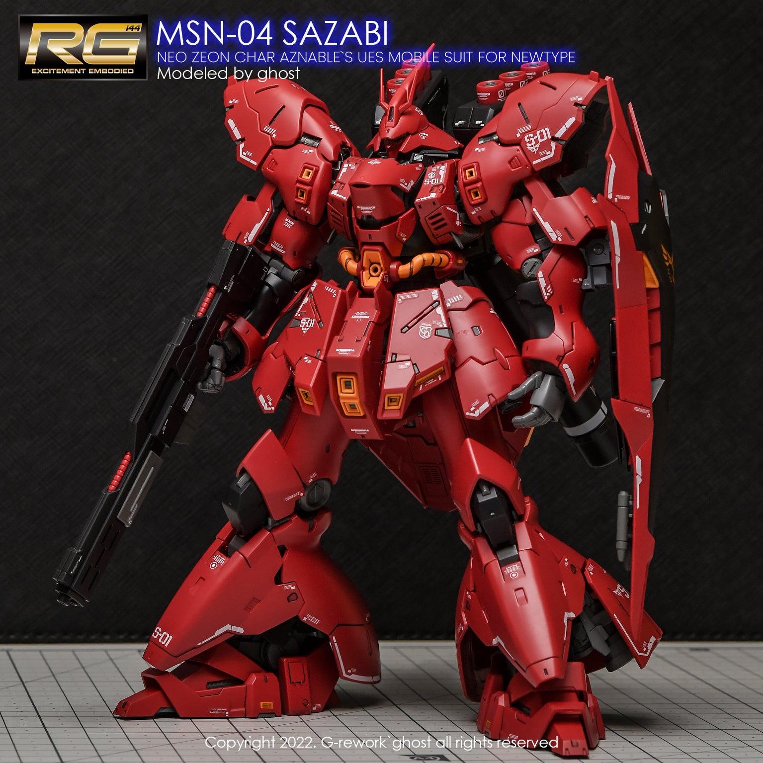 G - Rework [RG] MSN - 04 SAZABI (decal v2.0) - Gundam Extra - Your BEST Gunpla Supplier