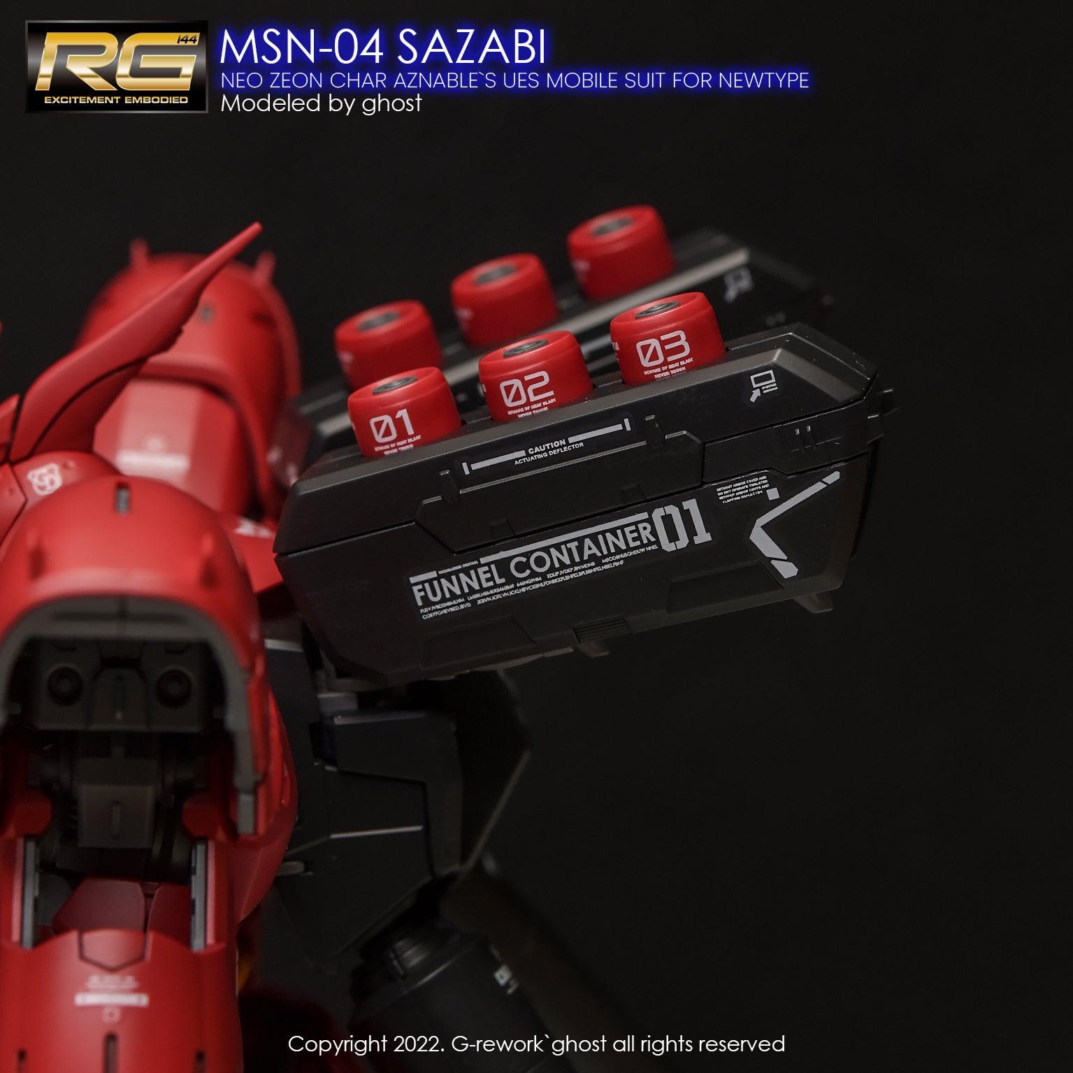 G - Rework [RG] MSN - 04 SAZABI (decal v2.0) - Gundam Extra - Your BEST Gunpla Supplier