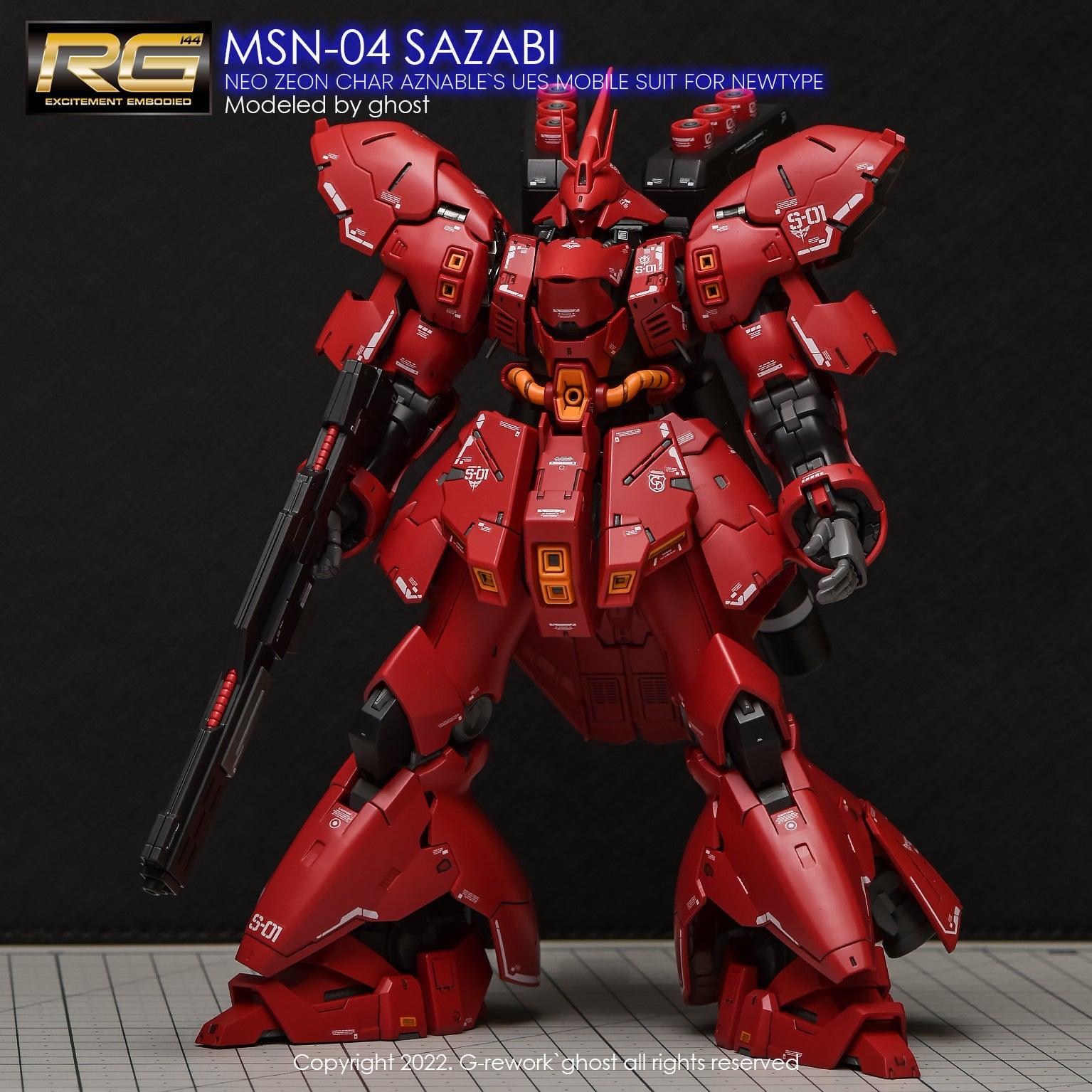 G - Rework [RG] MSN - 04 SAZABI (decal v2.0) - Gundam Extra - Your BEST Gunpla Supplier