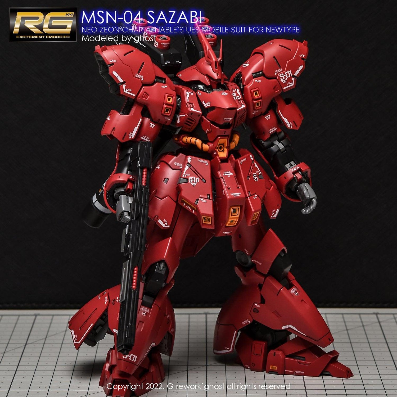 G - Rework [RG] MSN - 04 SAZABI (decal v2.0) - Gundam Extra - Your BEST Gunpla Supplier