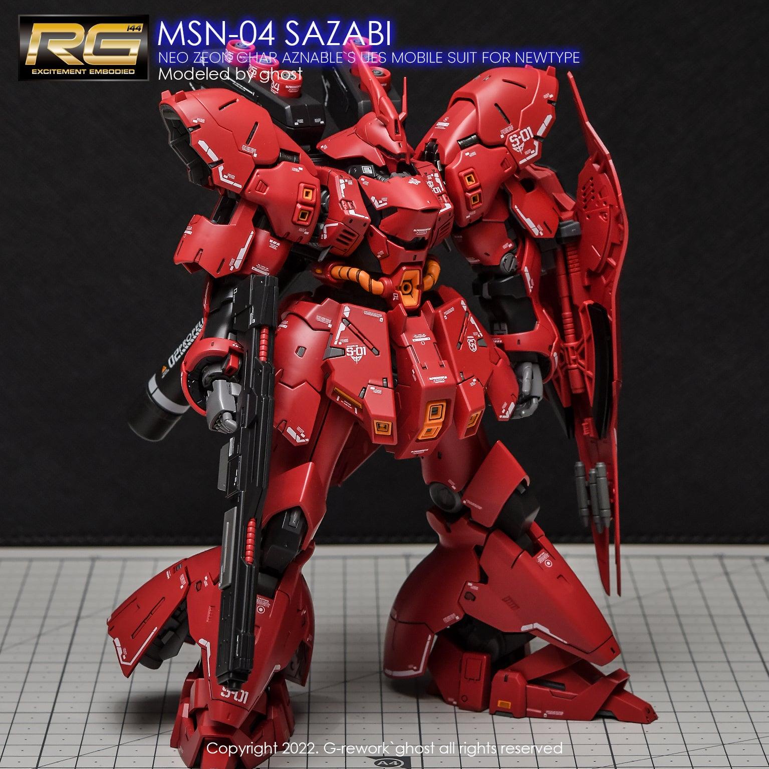 G - Rework [RG] MSN - 04 SAZABI (decal v2.0) - Gundam Extra - Your BEST Gunpla Supplier