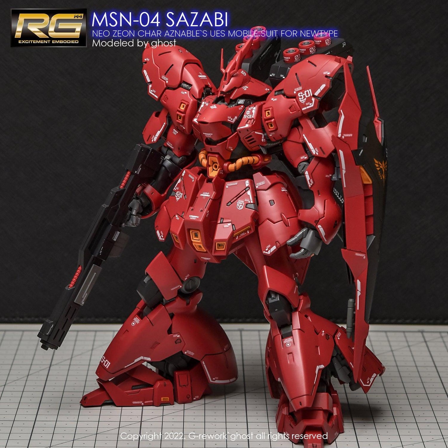 G - Rework [RG] MSN - 04 SAZABI (decal v2.0) - Gundam Extra - Your BEST Gunpla Supplier