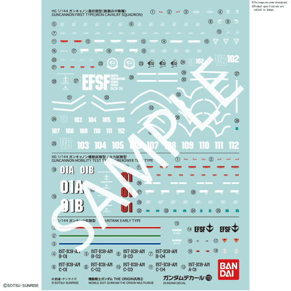 Gundam Decal 113 - Mobile Suit Gundam The Origin Multiuse 2 - Gundam Extra - Your BEST Gunpla Supplier