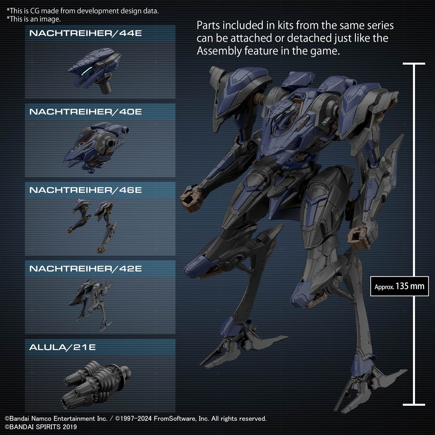 (Pre - Order) ETA Nov - Dec 30MM ARMORED CORE Ⅵ FIRES OF RUBICON SCHNEIDER NACHTREIHER/40E STEEL HAZE - Gundam Extra - Your BEST Gunpla Supplier