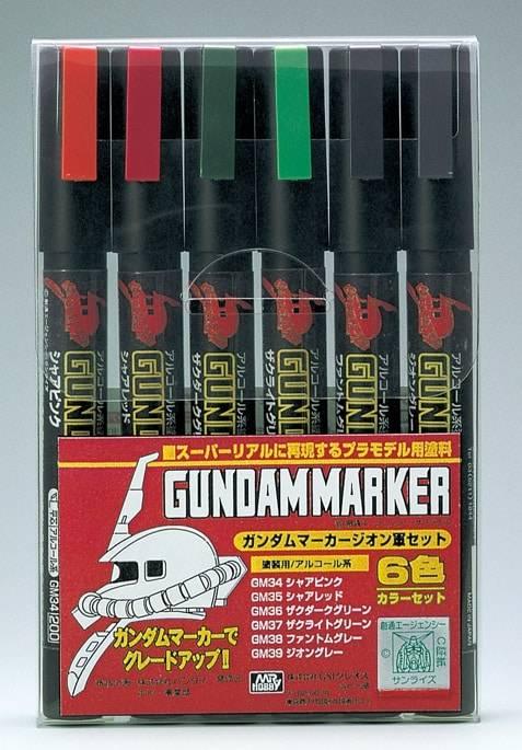 Gundam GSI Fine Edge Set Creos Marker Basic Set # GMS - 110 New 6 Markers