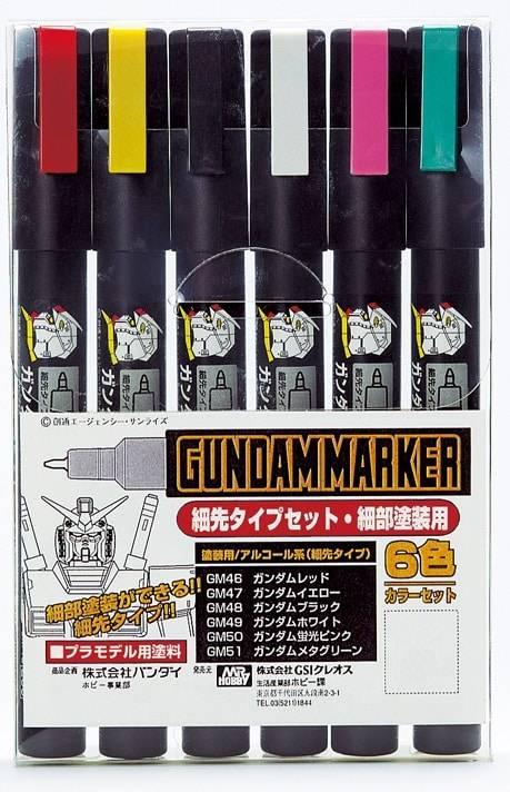 GSI Creos Gundam Marker Sets of Six. 13 Different Sets Buy Two Or More And  Save